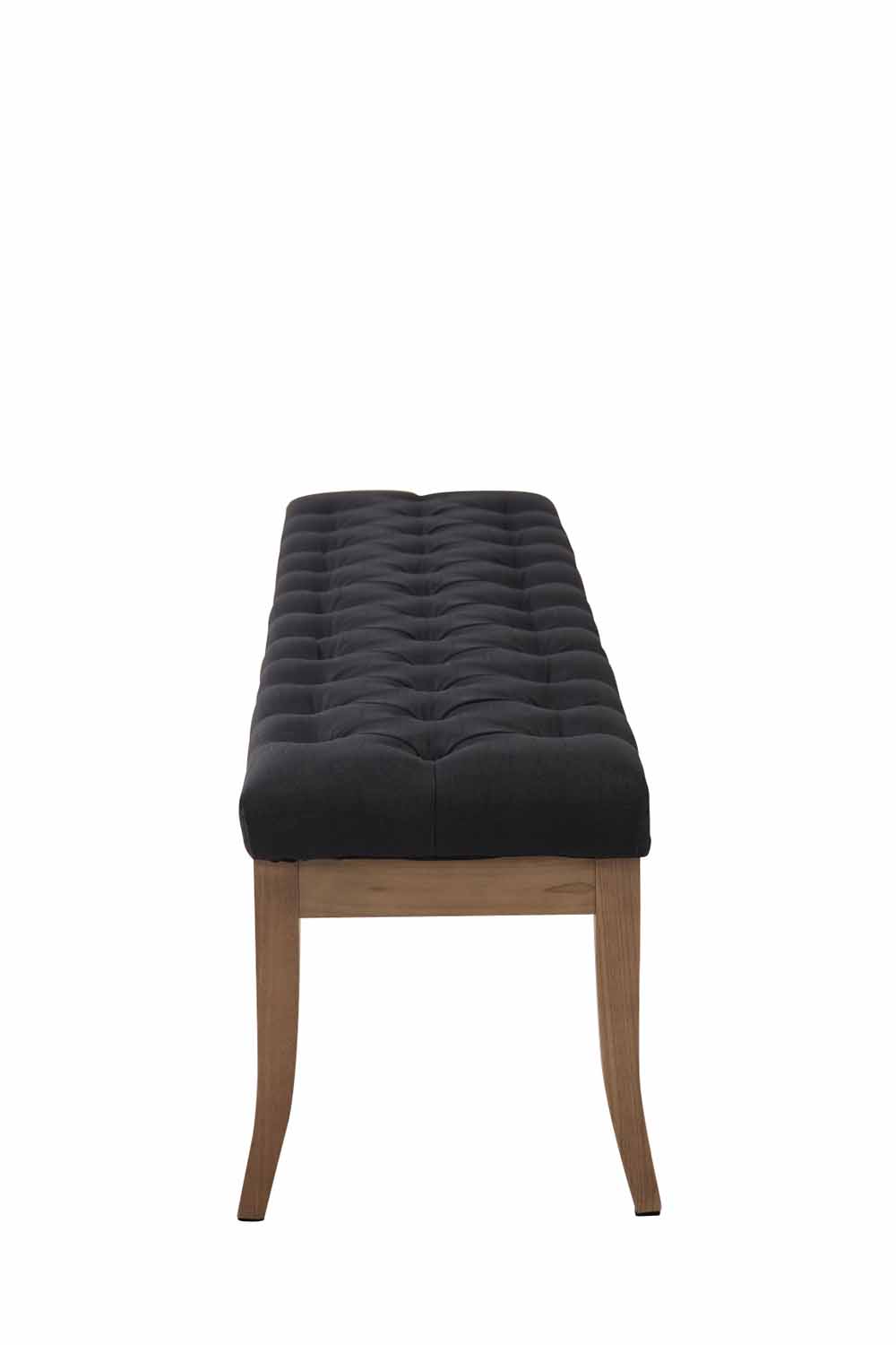 Sittbänk Ramses Tyg Antik-ljust svart 150 cm