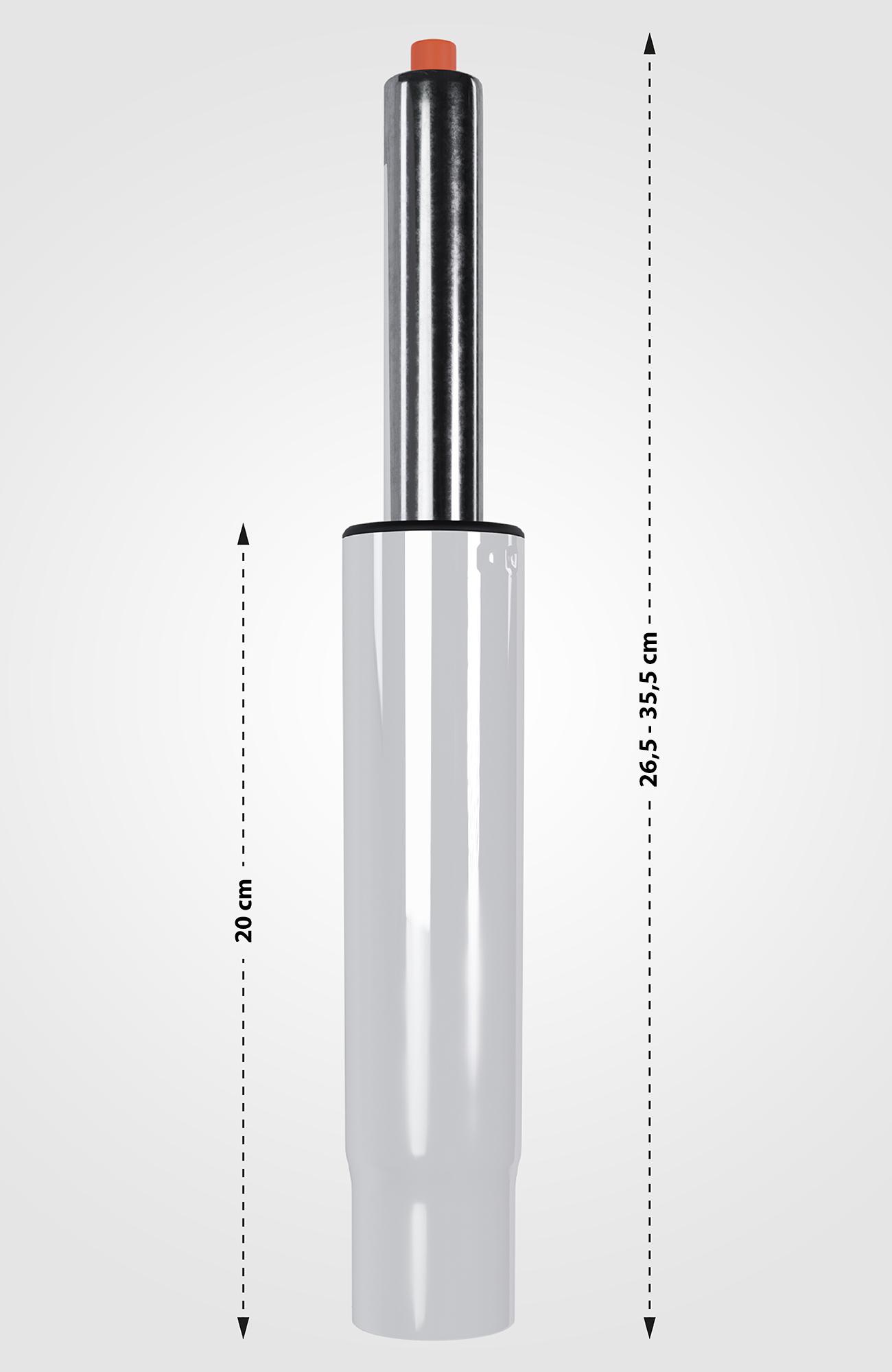 Gastryckfjäder för kontorsstolar vit Ø 5cm, Länge 266-355mm